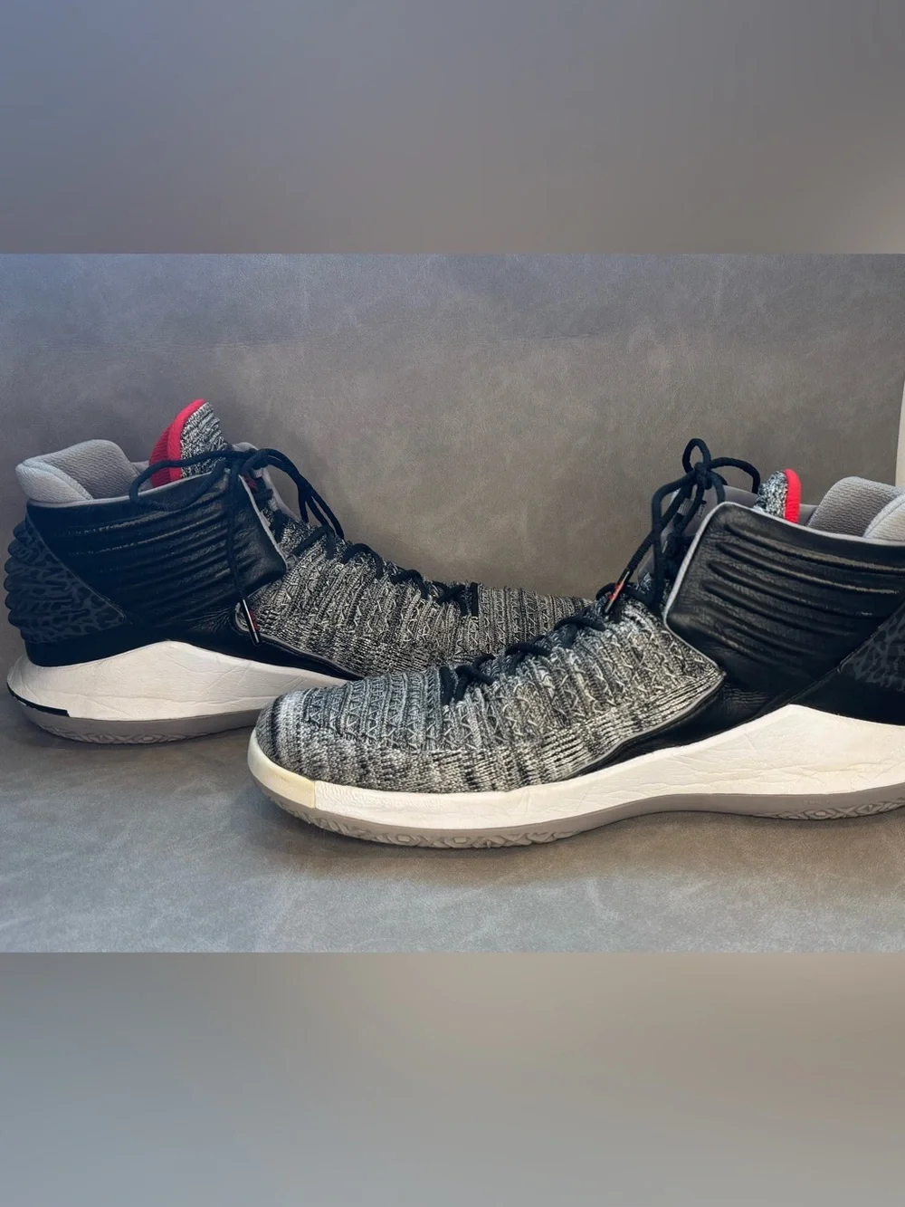 Nike Air Jordan XXXII 32 MVP Basketball Shoes Gray Black Red Men’s Size 12.5